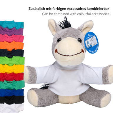 Plüsch-Esel Alex 18 cm - Grau