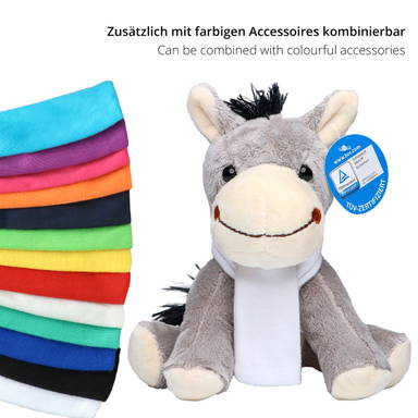 Plüsch-Esel Alex 18 cm - Grau