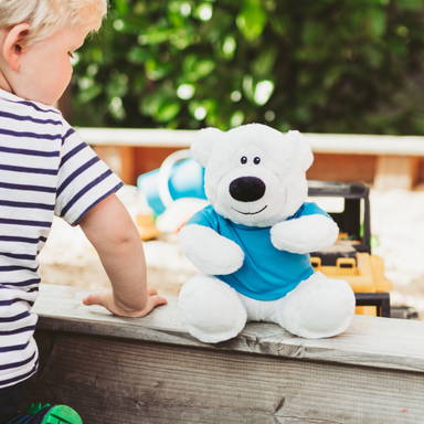 Ours polaire en peluche RecycleBear Ice 23 cm - Blanc