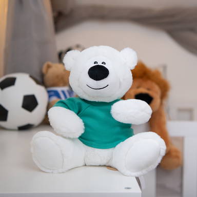 Ours polaire en peluche RecycleBear Ice 23 cm - Blanc