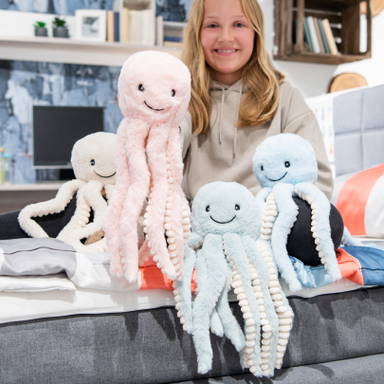 Plush Octopus RecycleOctopus 35 cm - Pastel blue