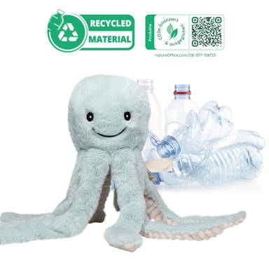 Plush Octopus RecycleOctopus 35 cm - Pastel green