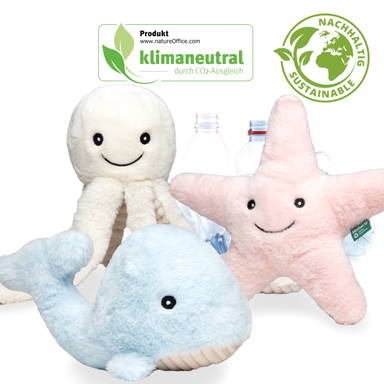Plush Octopus RecycleOctopus 35 cm - Pastel green