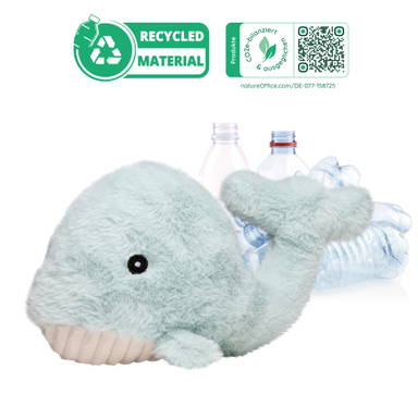 Plüschwal RecycleWhale 28 cm - Pastellgrün