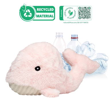Plüschwal RecycleWhale 28 cm - Pastellrosa