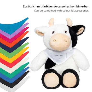 Vache en peluche RecycleCow 24 cm - Noir/blanc