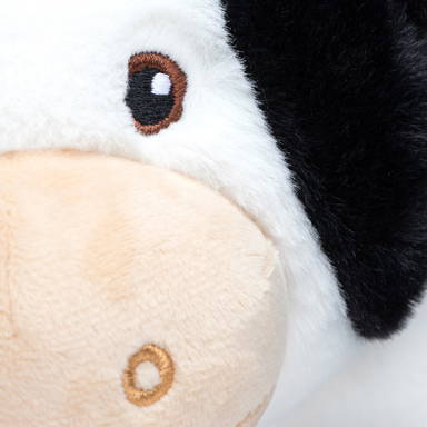 Vache en peluche RecycleCow 24 cm - Noir/blanc