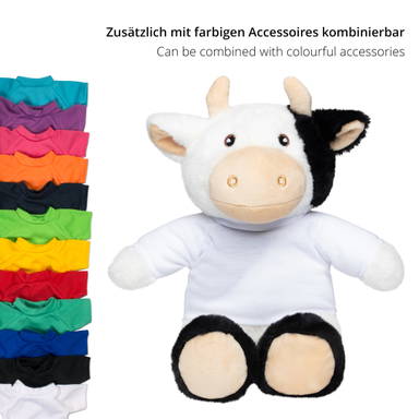 Vache en peluche RecycleCow 24 cm - Noir/blanc