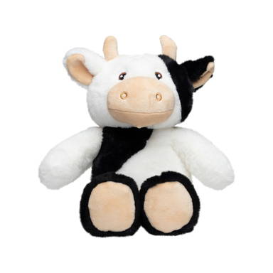 Vache en peluche RecycleCow 24 cm - Noir/blanc