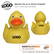 Wheat-PVC mix rubber duck - Yellow/orange