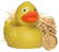 Wheat-PVC mix rubber duck - Yellow/orange