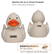 Wheat-PVC mix rubber duck - Nature