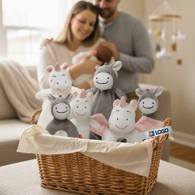 Grijpknuffel ezel rond - Gray