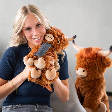 Plush Scottish Highland Cow Bobby 33 cm - Brown