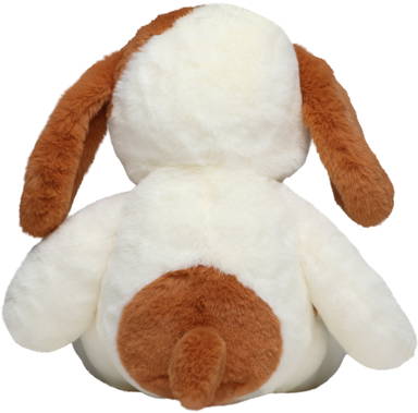 Plush dog Fiete 22 cm - Cream/brown