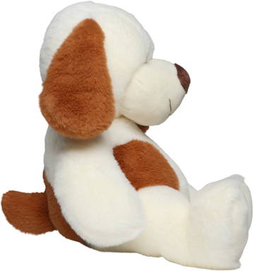 Plush dog Fiete 22 cm - Cream/brown