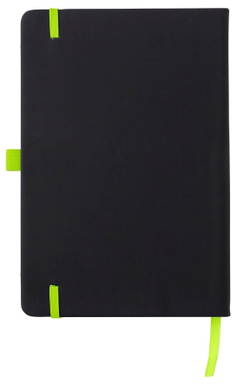 Carnet A5 avec élastique coloré et passant pour stylo - Citron vert