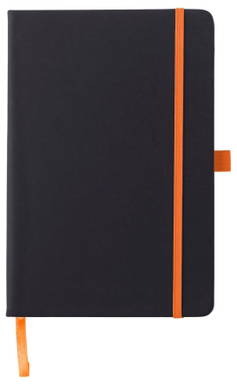 Carnet A5 avec élastique coloré et passant pour stylo - Orange