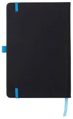 Carnet A5 avec élastique coloré et passant pour stylo - Bleu clair