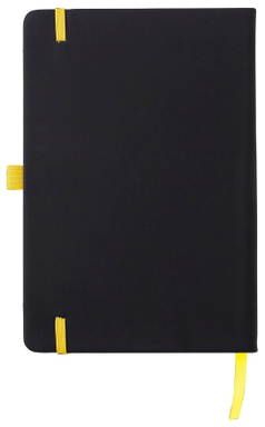Carnet A5 avec élastique coloré et passant pour stylo - Jaune