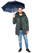 Fare Pocket opvouwbare paraplu 5412 - Navy