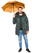 Fare Pocket opvouwbare paraplu 5412 - Orange