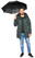 Fare Pocket opvouwbare paraplu 5412 - Black