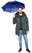 Fare Pocket opvouwbare paraplu 5412 - Euroblue