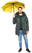 Fare Pocket opvouwbare paraplu 5412 - Yellow