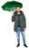 Fare Pocket opvouwbare paraplu 5412 - Green