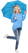 Fare Mini Pocket opvouwbare paraplu 5460 - Cyan