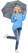 Fare Mini Pocket opvouwbare paraplu 5460 - Grey