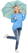 Fare Mini Pocket opvouwbare paraplu 5460 - Mint