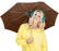 Fare Mini Pocket opvouwbare paraplu 5460 - Brown