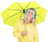Fare Mini Pocket opvouwbare paraplu 5460 - Neon yellow