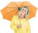 Fare Mini Pocket opvouwbare paraplu 5460 - Orange