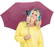 Fare Mini Pocket opvouwbare paraplu 5460 - Bordeaux