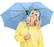 Fare Mini Pocket opvouwbare paraplu 5460 - Light blue