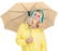 Fare Mini Pocket opvouwbare paraplu 5460 - Beige