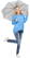 Fare Mini Pocket opvouwbare paraplu 5460 - Light grey