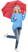 Fare Mini Pocket opvouwbare paraplu 5460 - Red