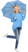 Fare Mini Pocket opvouwbare paraplu 5460 - Light blue