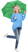 Fare Mini Pocket opvouwbare paraplu 5460 - Light green