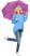 Fare Mini Pocket opvouwbare paraplu 5460 - Purple