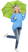 Fare Mini Pocket opvouwbare paraplu 5460 - Lime ws