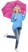 Fare Mini Pocket opvouwbare paraplu 5460 - Magenta