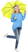 Fare Mini Pocket opvouwbare paraplu 5460 - Neon yellow