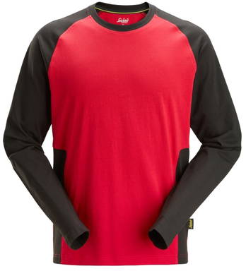 Snickers Tweekleurig T-Shirt met Lange Mouwen 2450