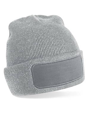 Beechfield Original Patch Beanie - Heather grey