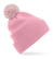 Beechfield Snowstar pompon beanie - Dusky pink
